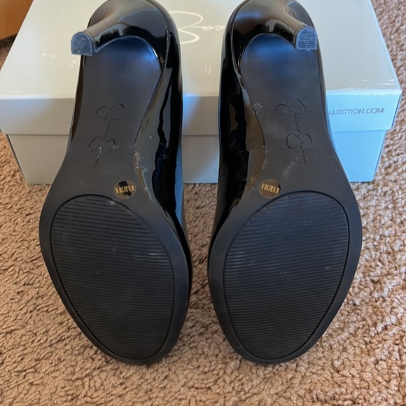 Jessica Simpson Calie Black Patent Leather Heels - size 8.5M - Picture 3 of 3